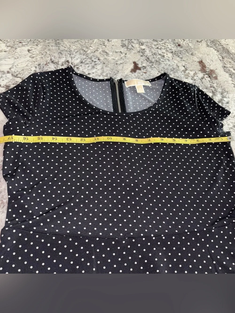 Michael Kors Polka Dot Skater Dress sz medium very stretchy & flowy EXCELLENT